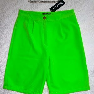 Boohoo Lime green shorts